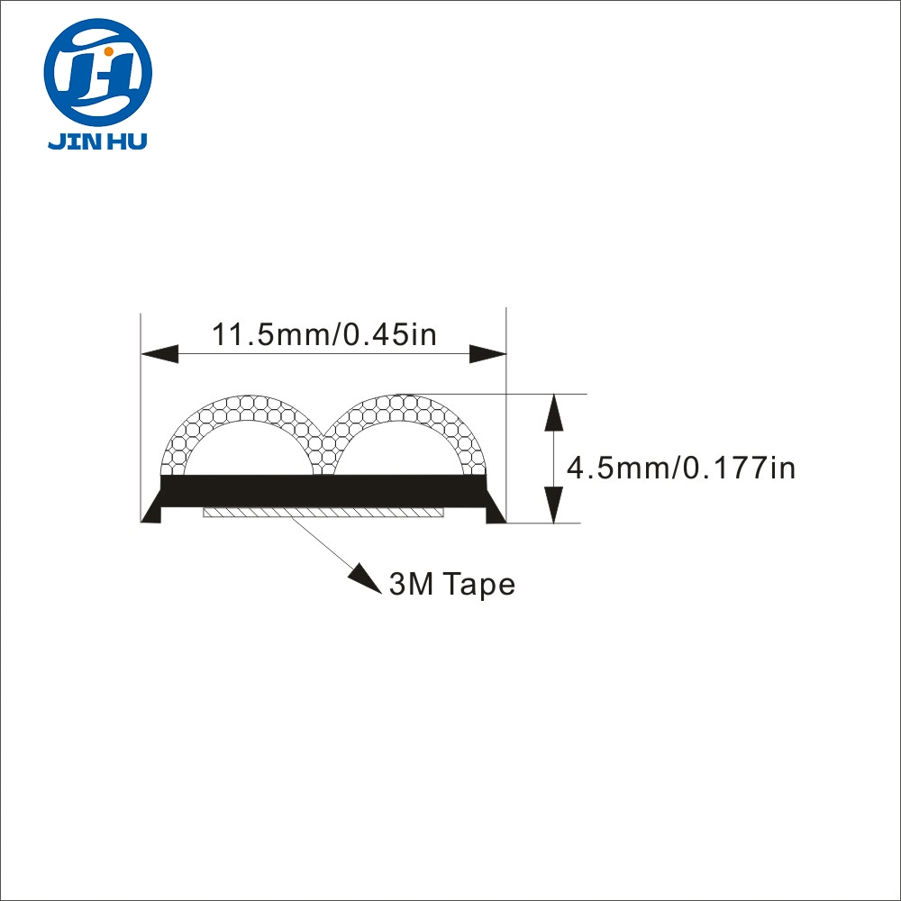 Waterproof B Shape EPDM Sponge Rubber 3m Self Adhesive Foam Profile/Gasket/Seal (OEM)